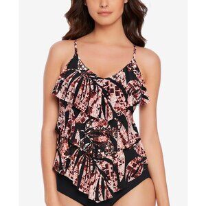 Urban Safari Rita Slimming Control Tankini Top Black Size 12